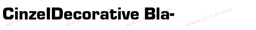 CinzeIDecorative Bla字体转换